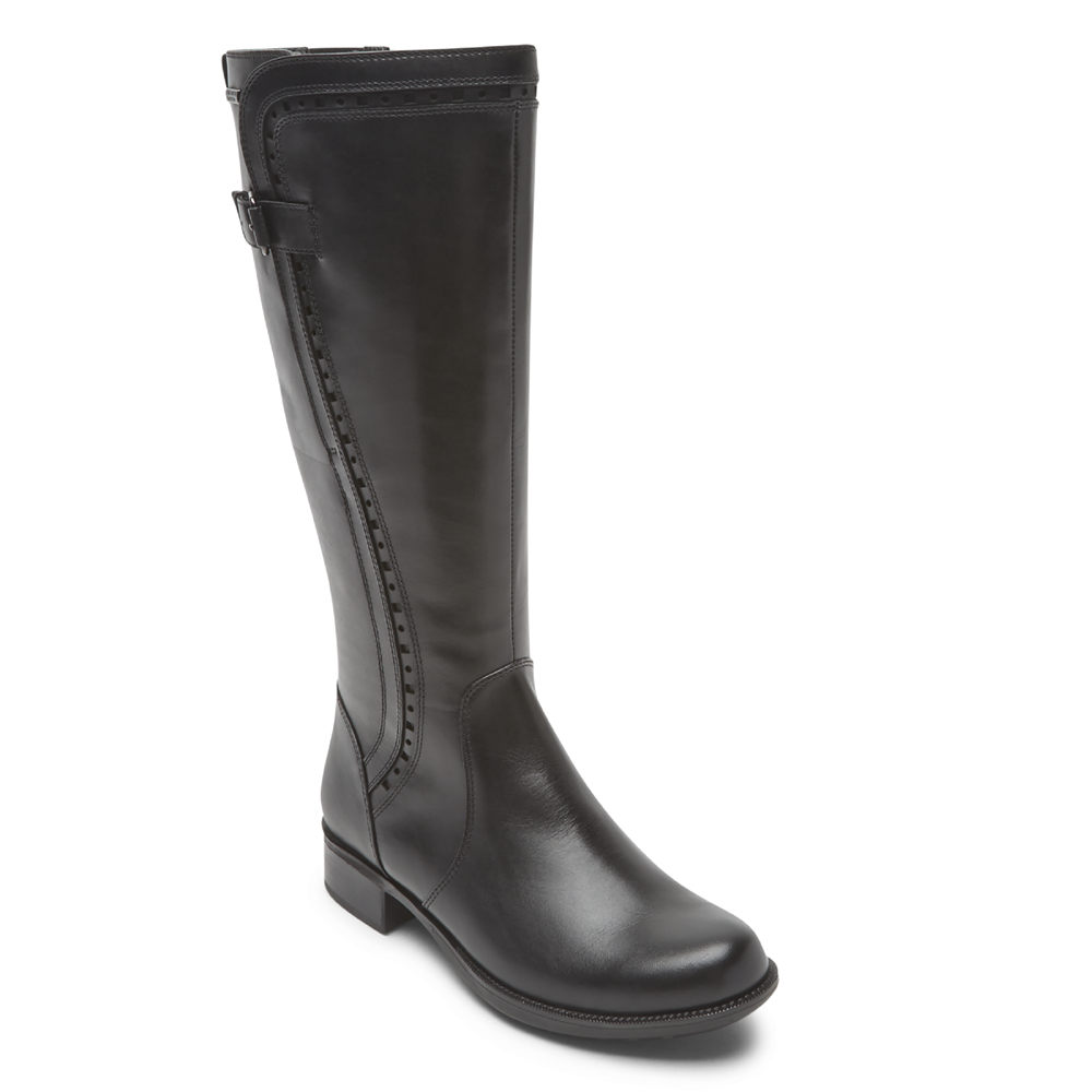 ロック ポート ト ブーツ レディース 黒 - Copley Waterproof Tall - ZVD370591